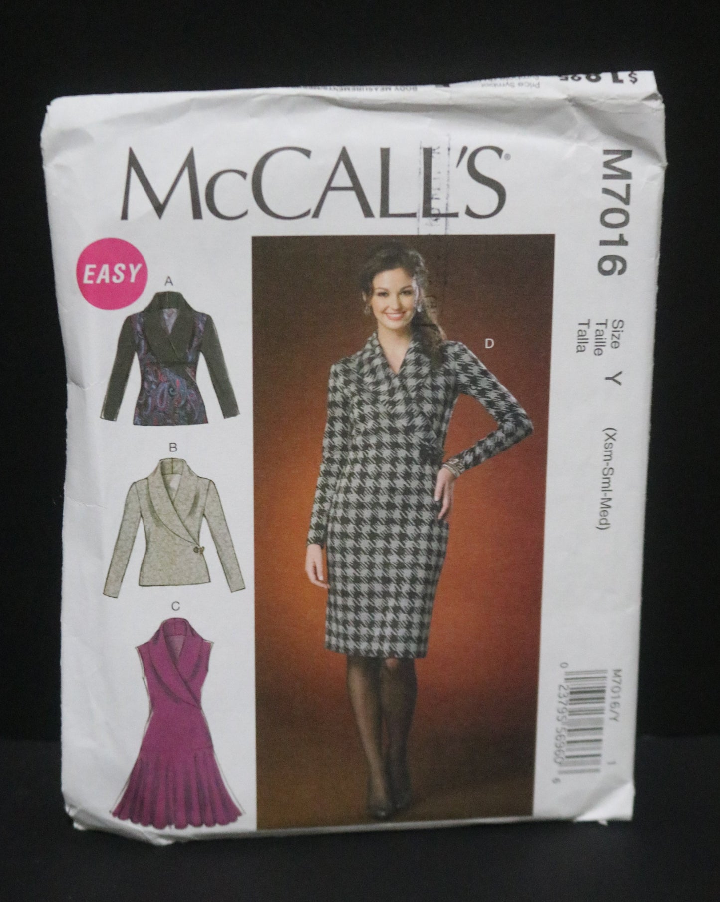 McCalls 7016 Misses Tops and Dresses Sewing Pattern - UNCUT - Size Xsm Sml Med