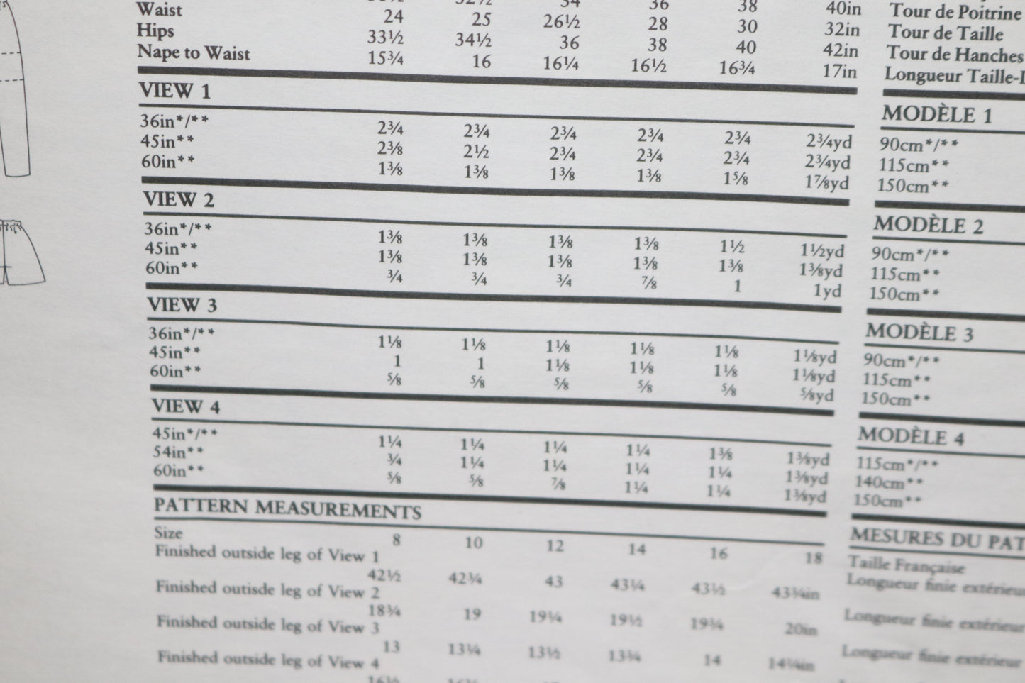 New Look 6334 Misses Pants and Shorts Sewing Pattern - UNCUT - Size 8 - 18