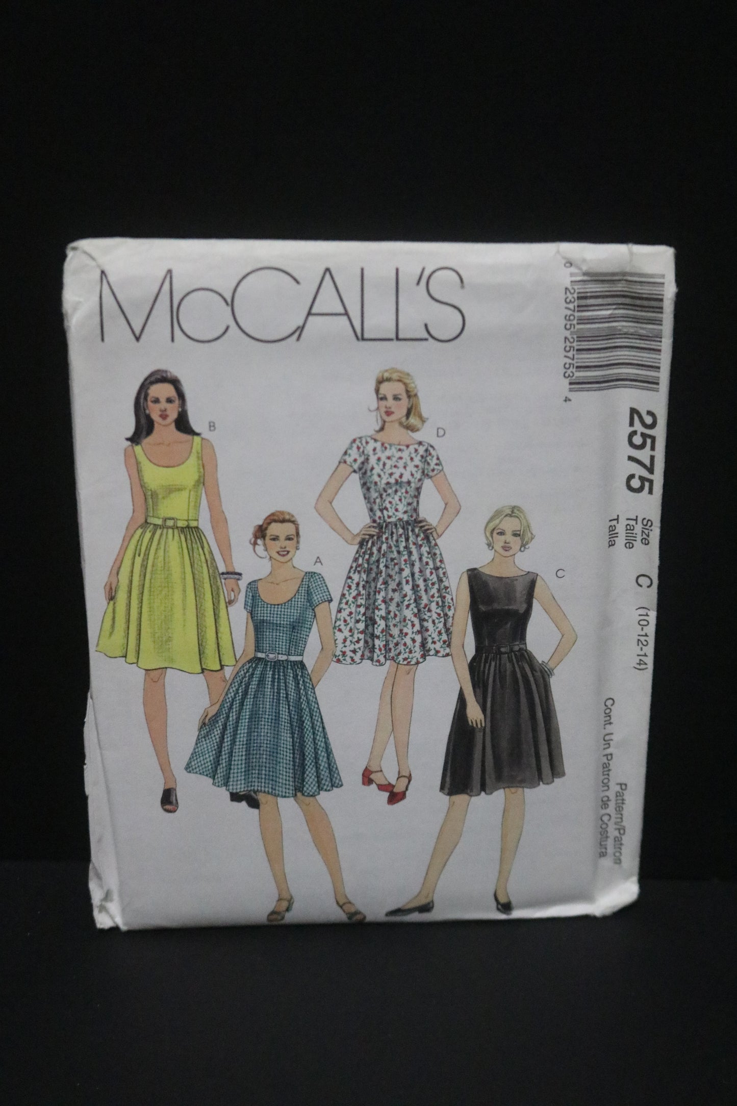 McCalls 2575 Misses Dress Sewing Pattern - UNCUT - Multiple Sizes Available ( 8 - 18)