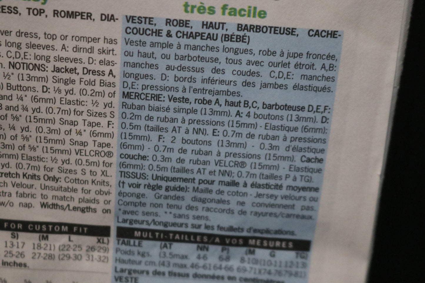 Butterick 5896 Infants Jacket Dress Top Romper Diaper Cover and Hat Sewing Pattern - UNCUT - Size PR NB S