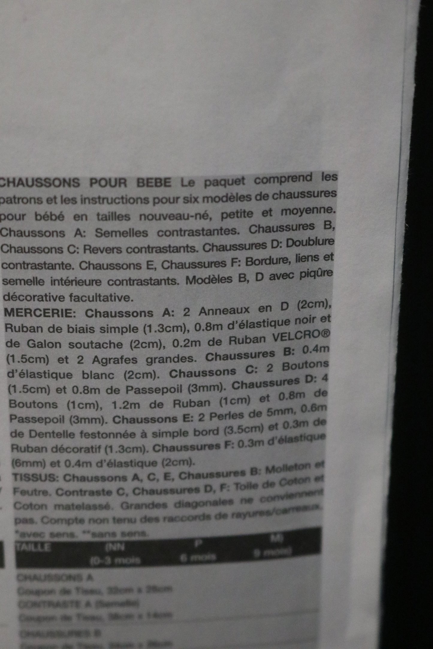 Vogue 7707 Linda Carr Baby Booties Sewing Pattern - UNCUT - Size Nb S M