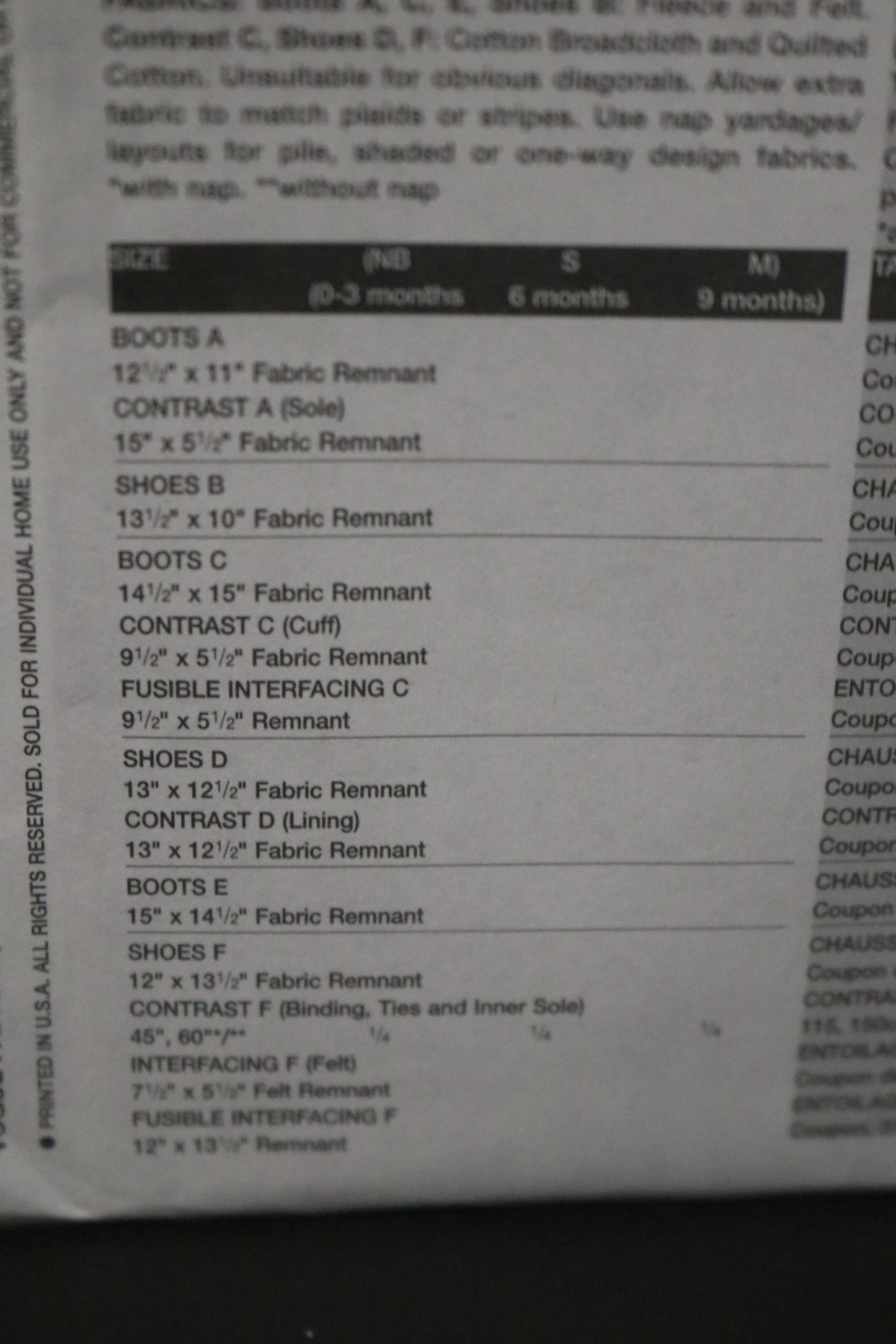 Vogue 7707 Linda Carr Baby Booties Sewing Pattern - UNCUT - Size Nb S M