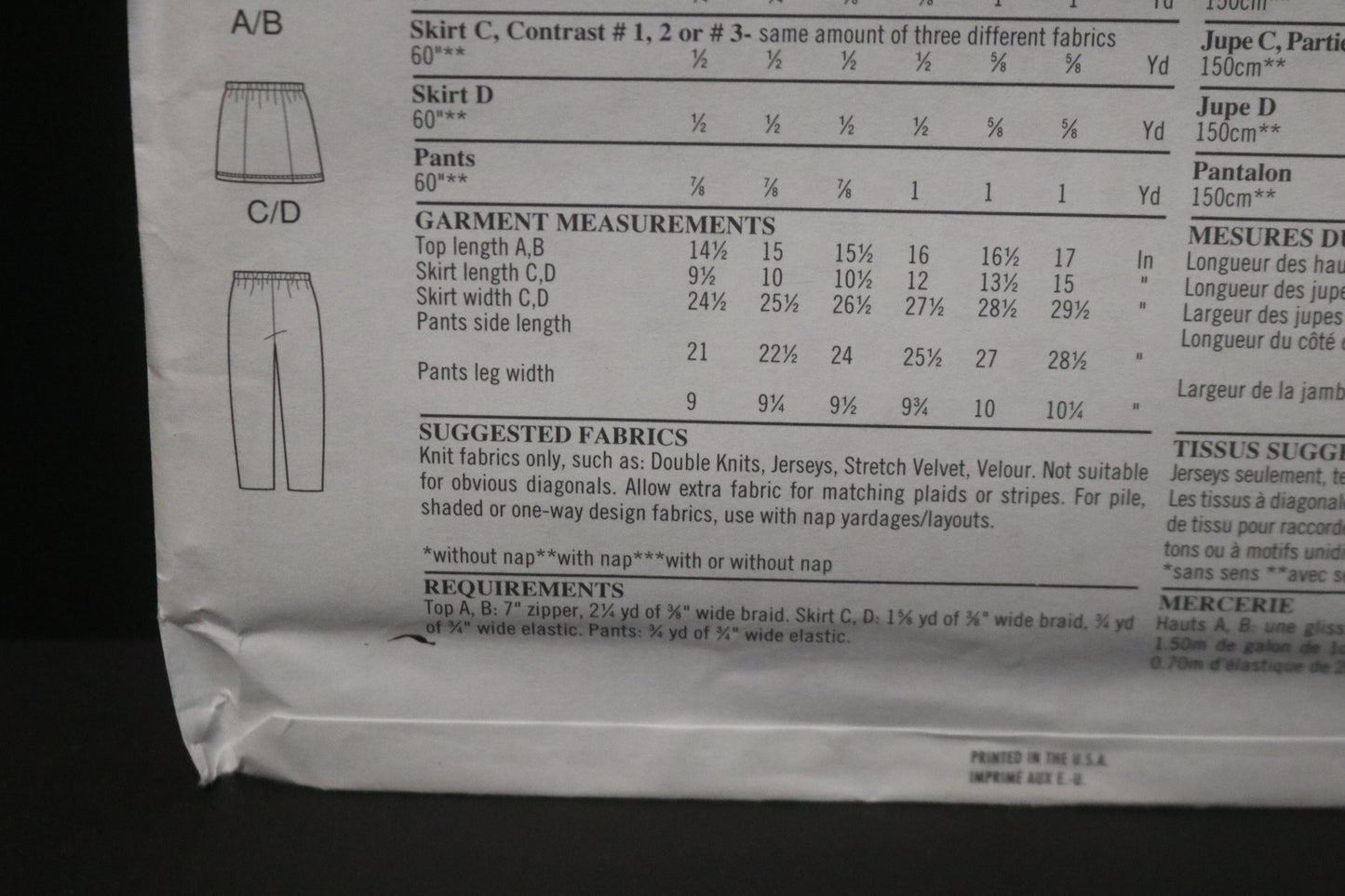 New Look 6801 CHildrens Girls Top Pants and Skirt Sewing Pattern UNCUT Size 2 - 7