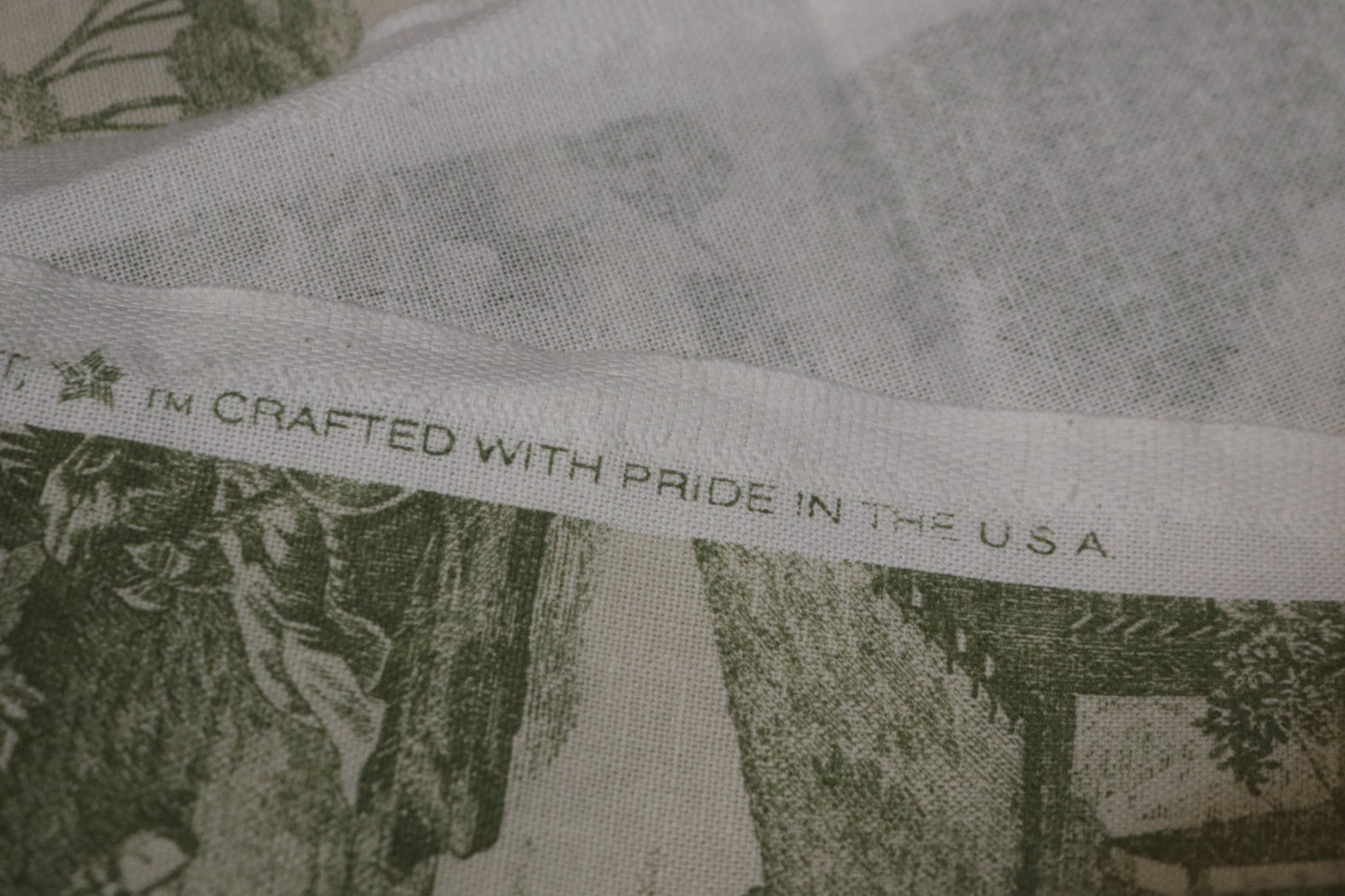 3 Yards Waverly La Belle Champagne Toile Sage Fabric  110" x 55"