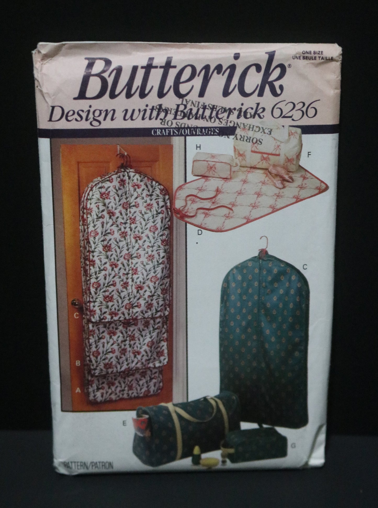 Butterick 6236 Garment Bags Totes and Accessory Case Sewing Pattern - UNCUT