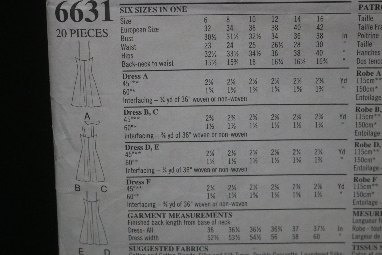 New look 6631 Misses Dress Sewing Pattern - UNCUT - Size 6 - 16