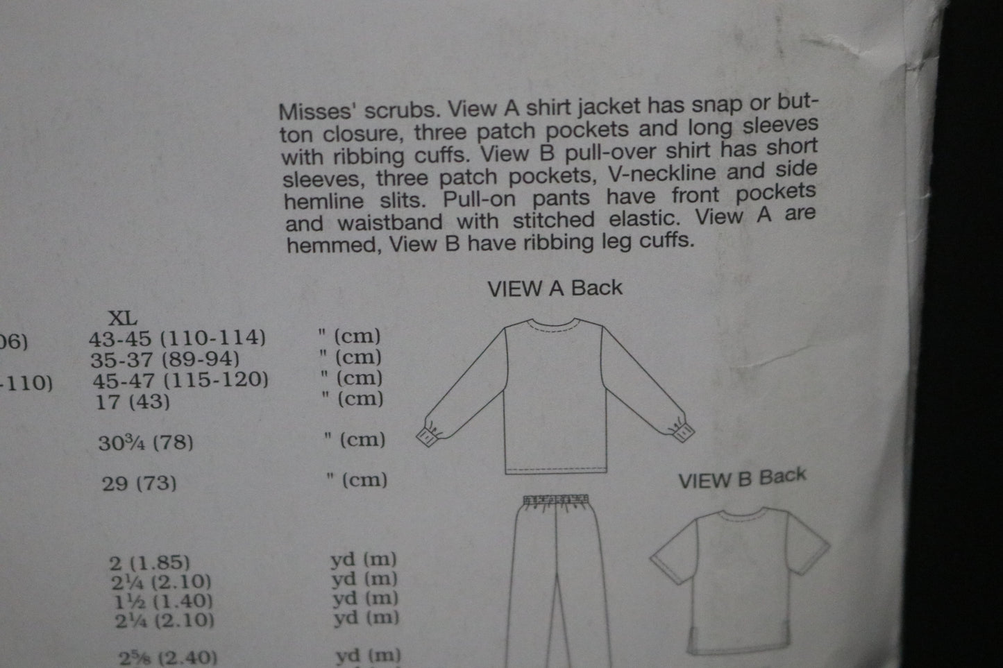 Kwik Sew 2807 Misses Scrubs Sewing Pattern - UNCUT - Size Xs S M L XL