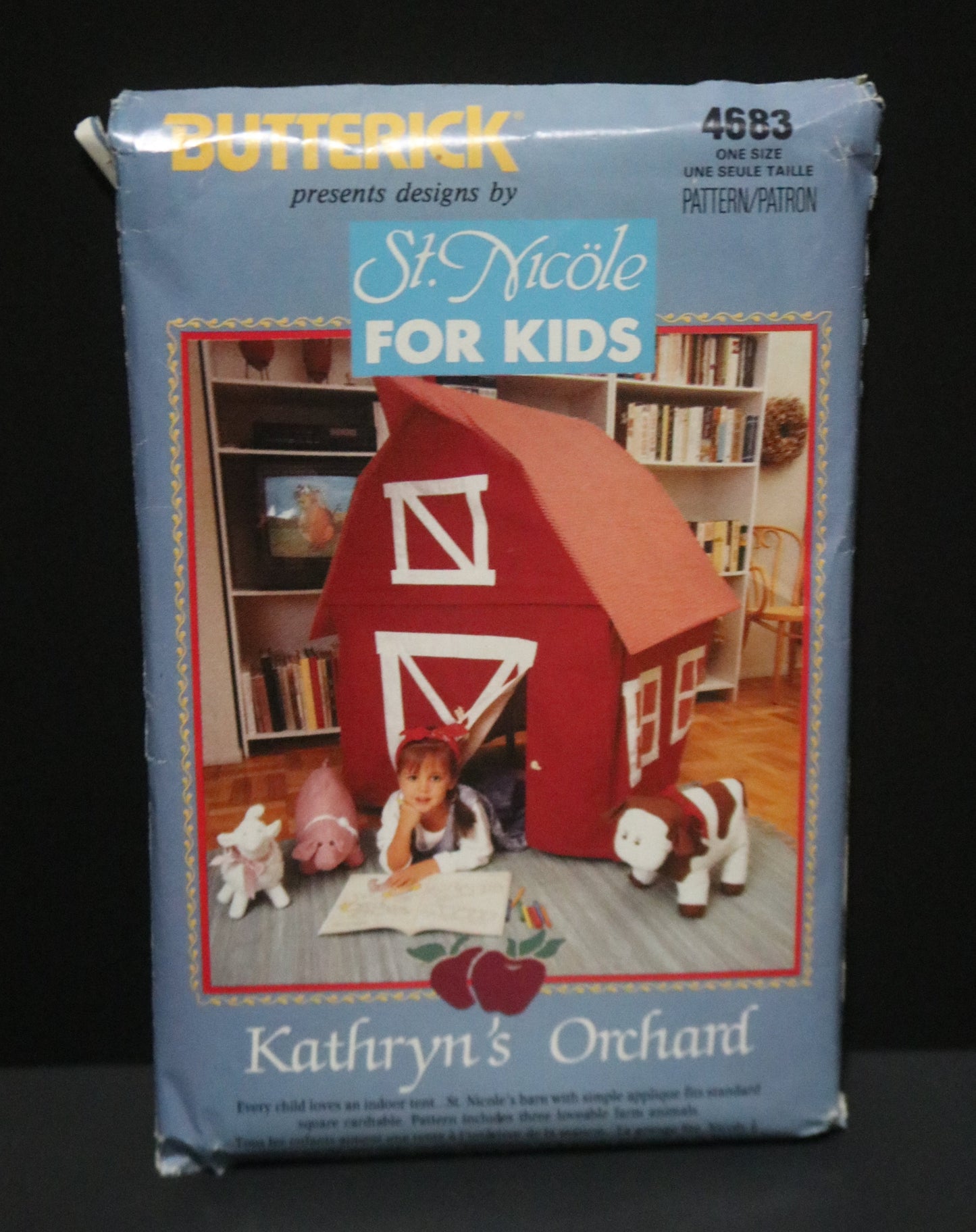 Butterick 4683 Card Table Barn & Animals Sewing Pattern UNCUT