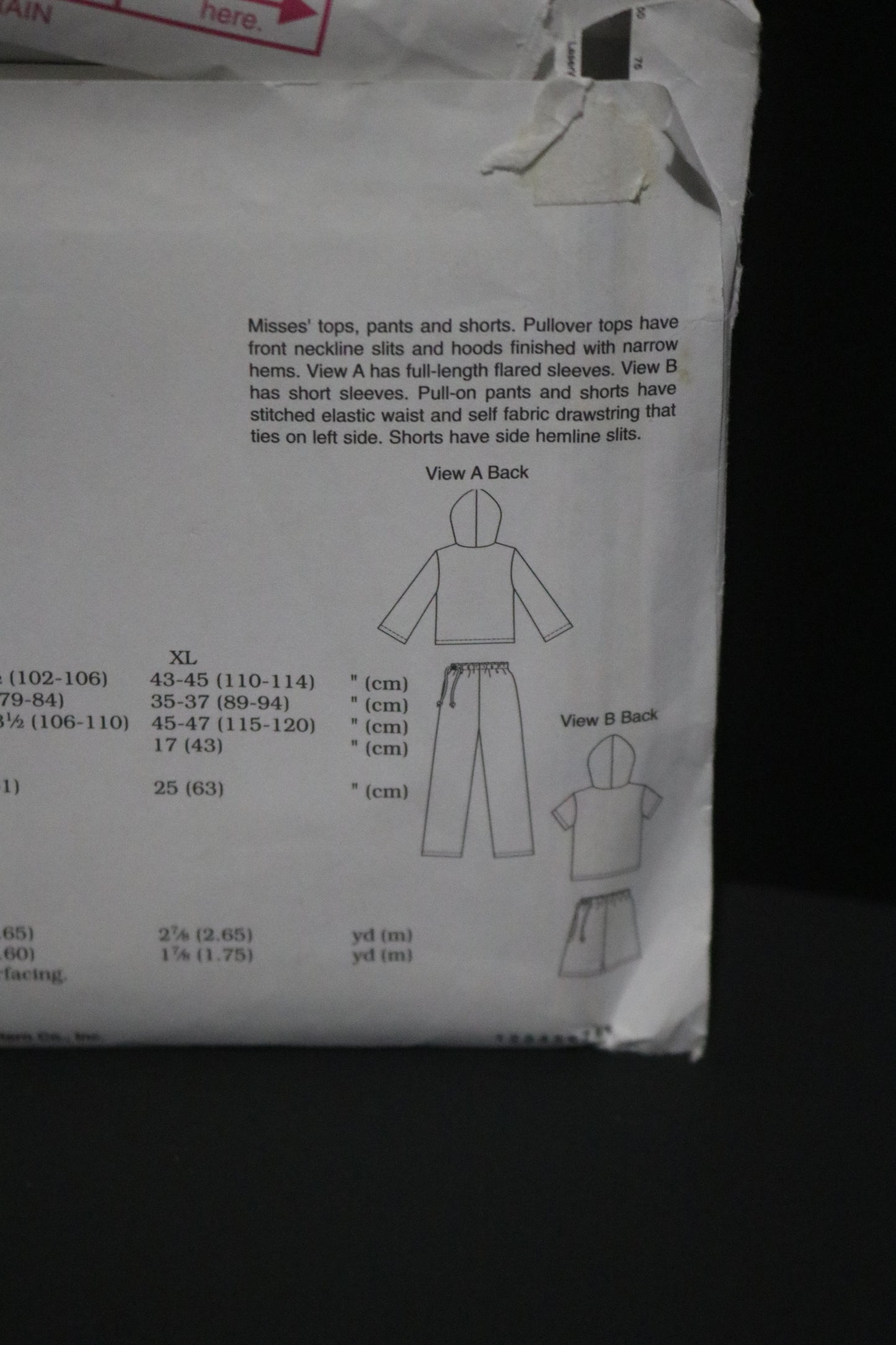 Kwik Sew 3155 Tops Pants and Shorts Sewing Pattern - UNCUT - Size Xs S M L XL