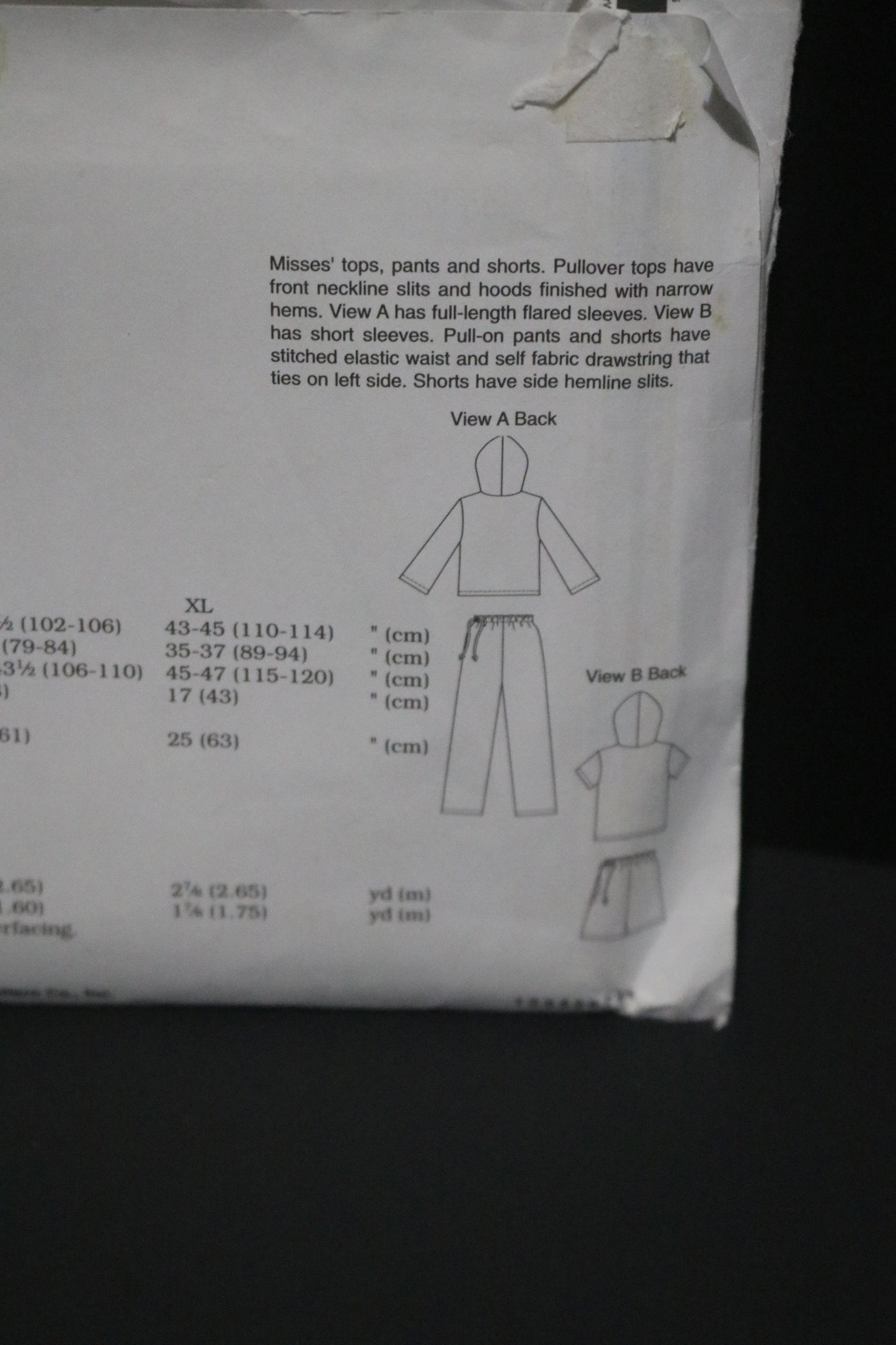 Kwik Sew 3155 Tops Pants and Shorts Sewing Pattern - UNCUT - Size Xs S M L XL