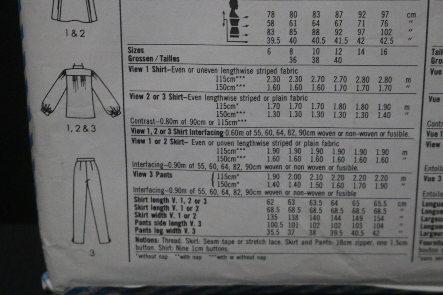 Simplicity 5832 Misses Pants Tucked Skirt and Shirt Sewing Pattern UNCUT  Size 8