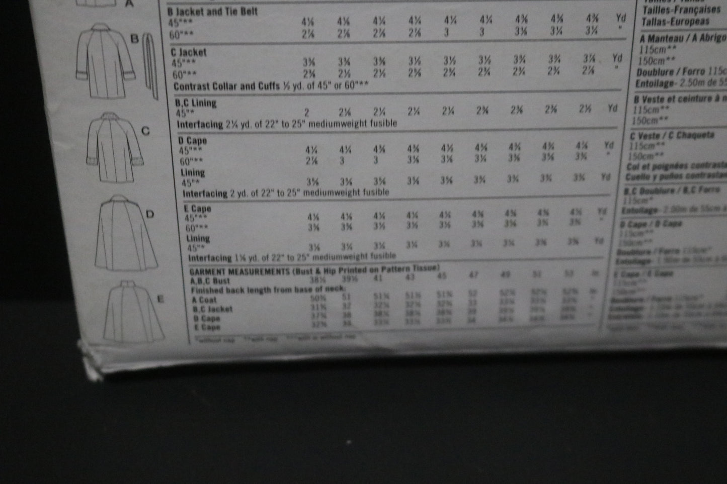 Simplicity 3959 Misses / Miss Petite Lined Coat or Jacket and Lined Cape in Two Lengths Sewing Pattern - UNCUT - Size  8 10 12 14 16