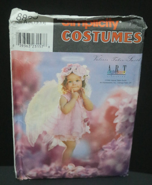 Simplicity 8833 Toddler Girls Angel Costume Sewing Pattern - UNCUT - Size 1/2 1 2 3 4