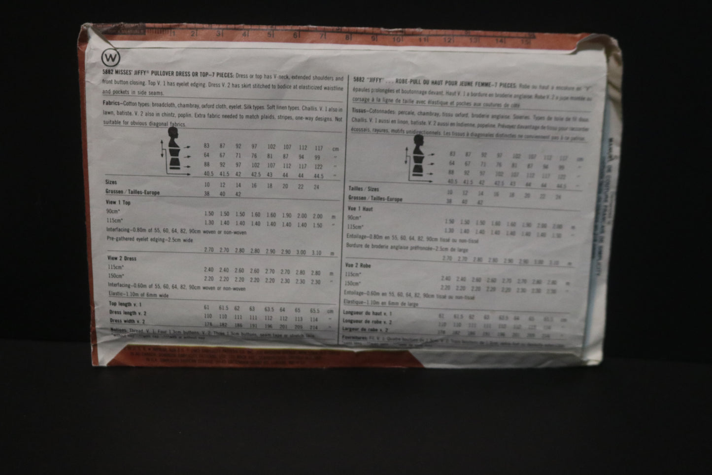 Simplicity 5882 MIsses Jiffy Pullover Dress or Top Sewing Pattern UNCUT - Size 10 12 14