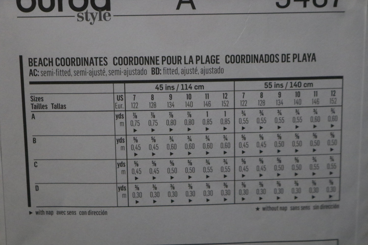 Burda Kids 9467 Beach coordinates Sewing Pattern UNCUT - Size 7 8 9 10 11 12