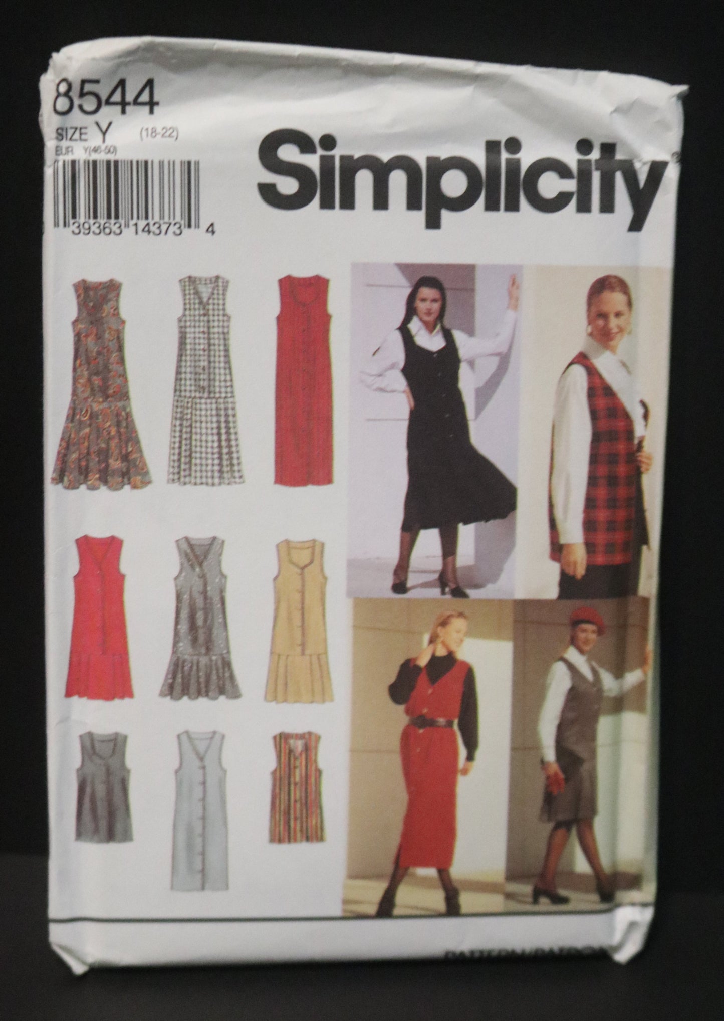 Simplicity 8544 Misses / MissPetite Jumper or Vest Sewing Pattern UNCUT Size 18 - 22