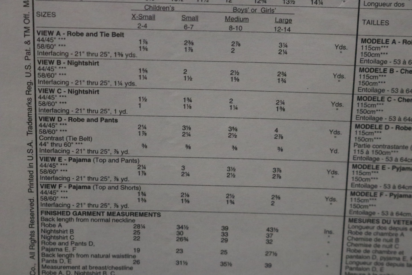 McCalls 6246 Children's Boys and Girls Robe in Two Lengths with Tie Belt, Nightshirt in Two Lengths and Pajamas or Shorts Sewing Pattern UNCUT Size Medium (8, 10)