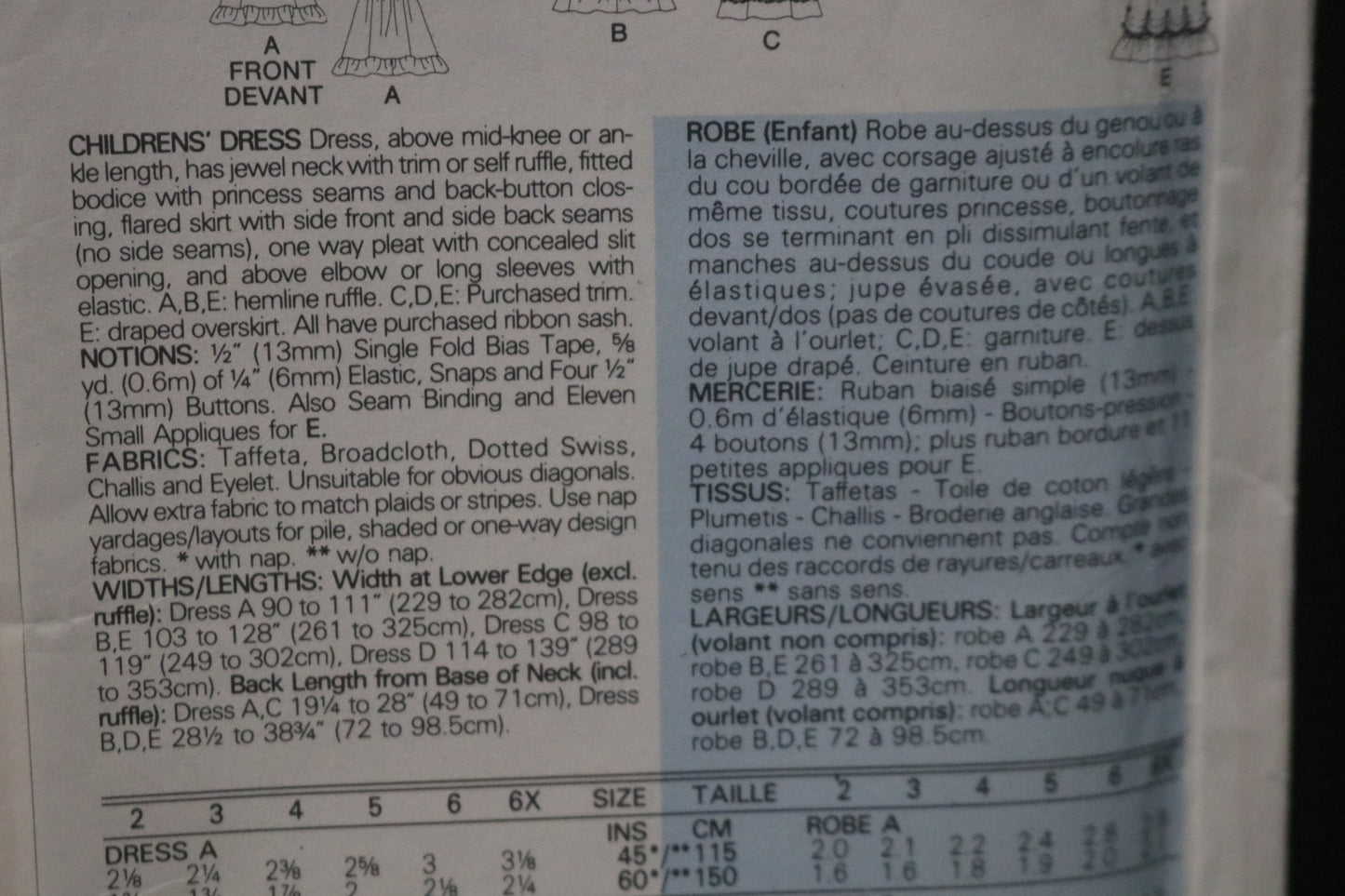 Butterick 3649 Girls Dress Sewing Pattern - UNCUT Size 5