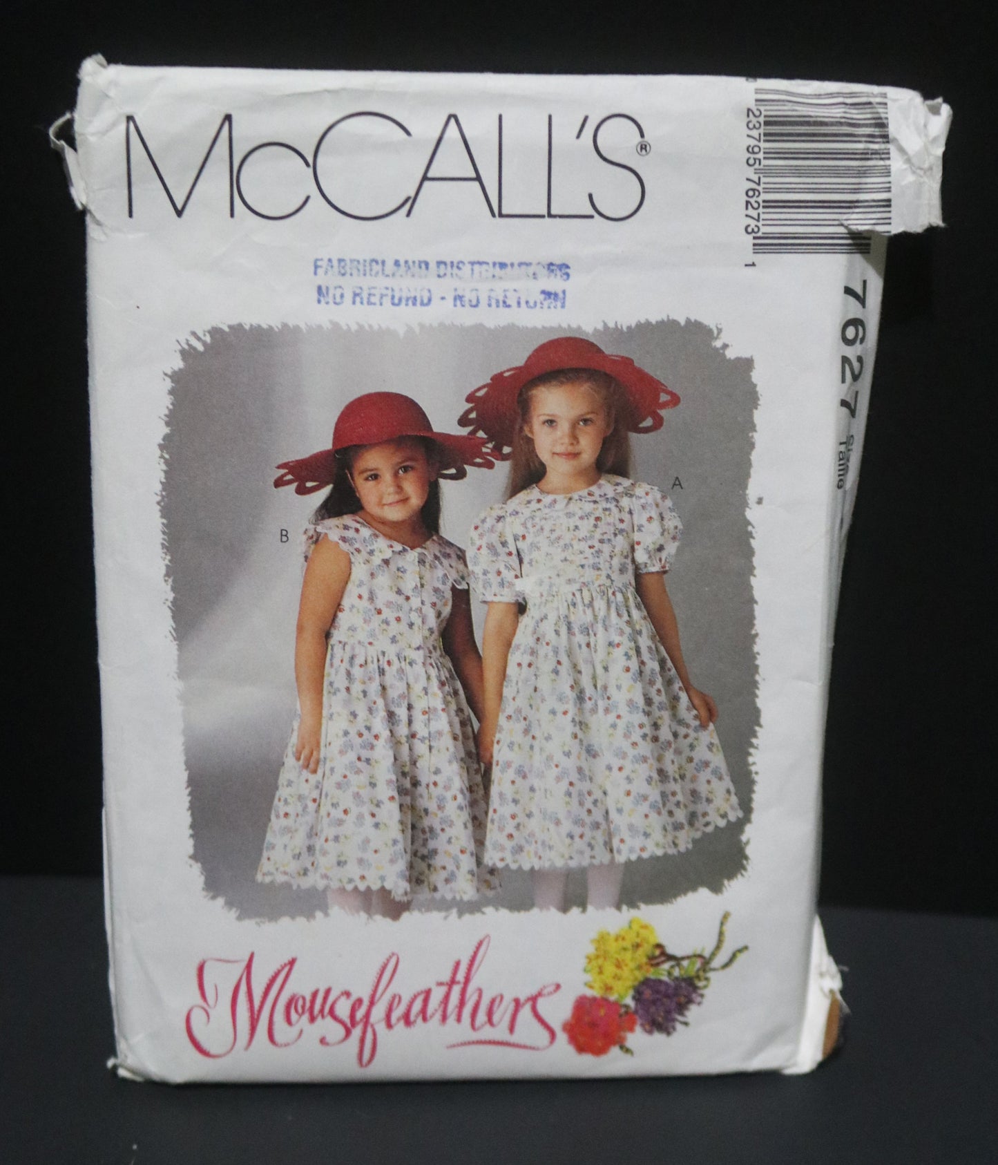 McCalls 7627 Children's or Girls Dress Sewing Pattern UNCUT Size 6 7 8