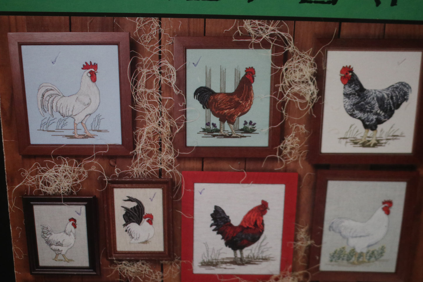 Jeanette Crews Fowl Play Counted Cross Stitch Booklet - Rooster Cross Stitch Pattern