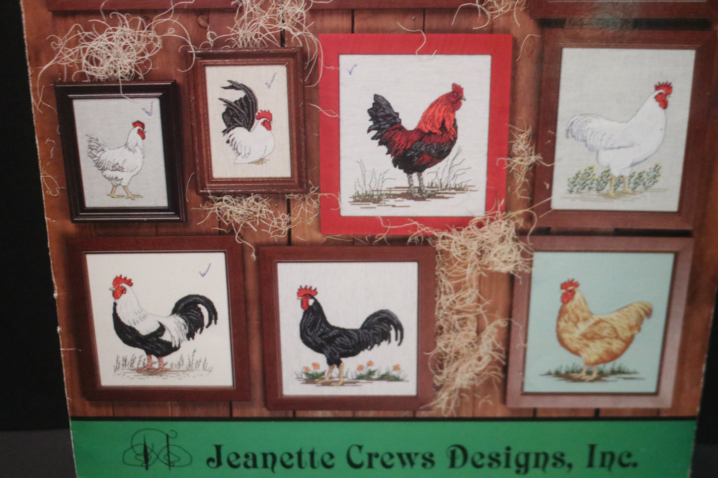 Jeanette Crews Fowl Play Counted Cross Stitch Booklet - Rooster Cross Stitch Pattern