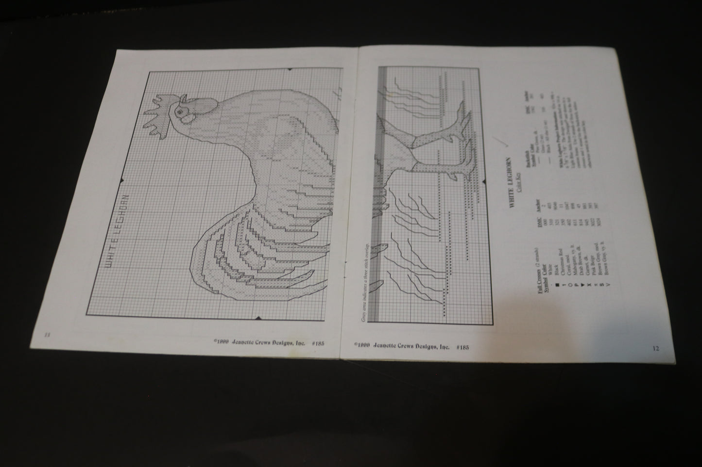 Jeanette Crews Fowl Play Counted Cross Stitch Booklet - Rooster Cross Stitch Pattern