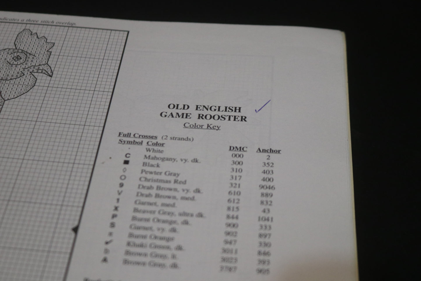 Jeanette Crews Fowl Play Counted Cross Stitch Booklet - Rooster Cross Stitch Pattern