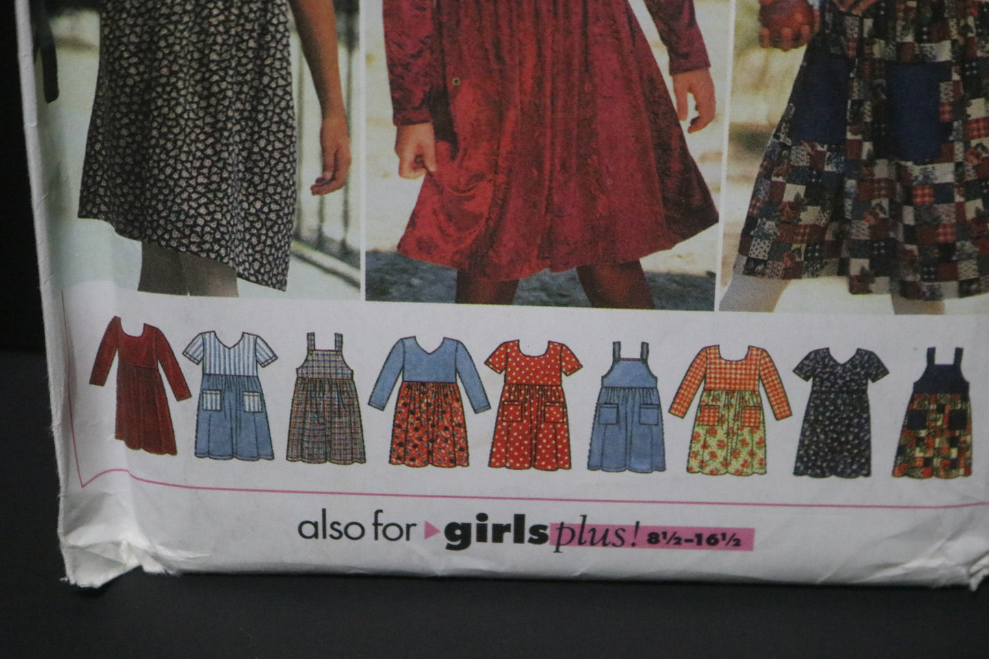 Simplicity 9774 Girls Dress or Jumper Sewing Pattern UNCUT Size 7 - 14