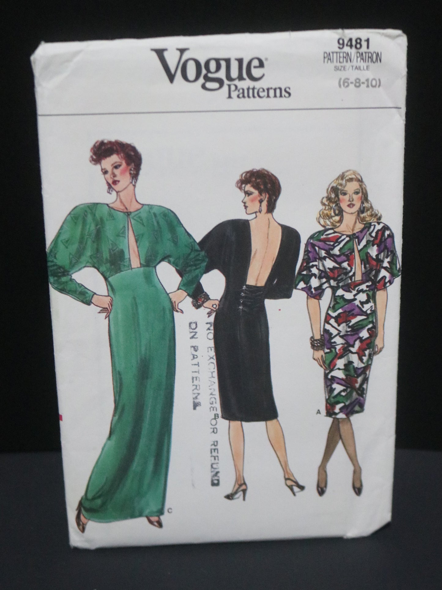 Vogue 9481 Misses Dress Sewing Pattern - UNCUT - Size 6 8 10