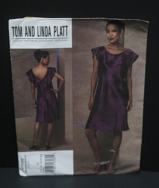 Vogue 1138 Tom and Linda Platt Misses Dress Sewing Pattern - UNCUT - Size 14 16 18 20 22