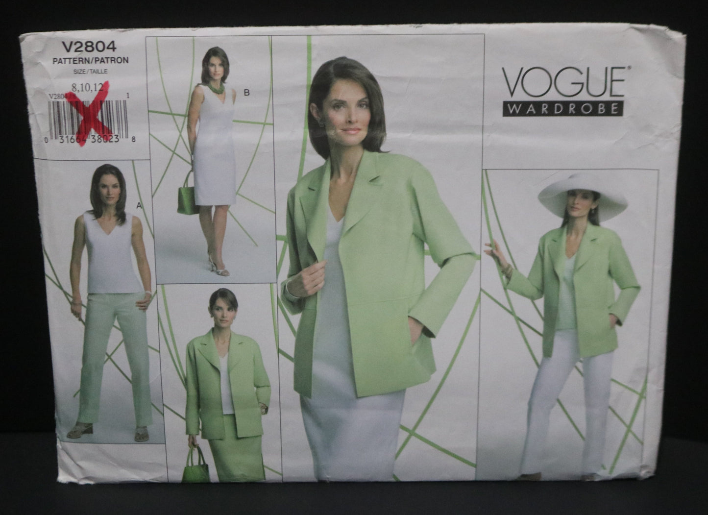 Vogue 2804 Misses / misses Petite jacket Top Dress Skirt and Pants Sewing Pattern - UNCUT - Size 8 10 12