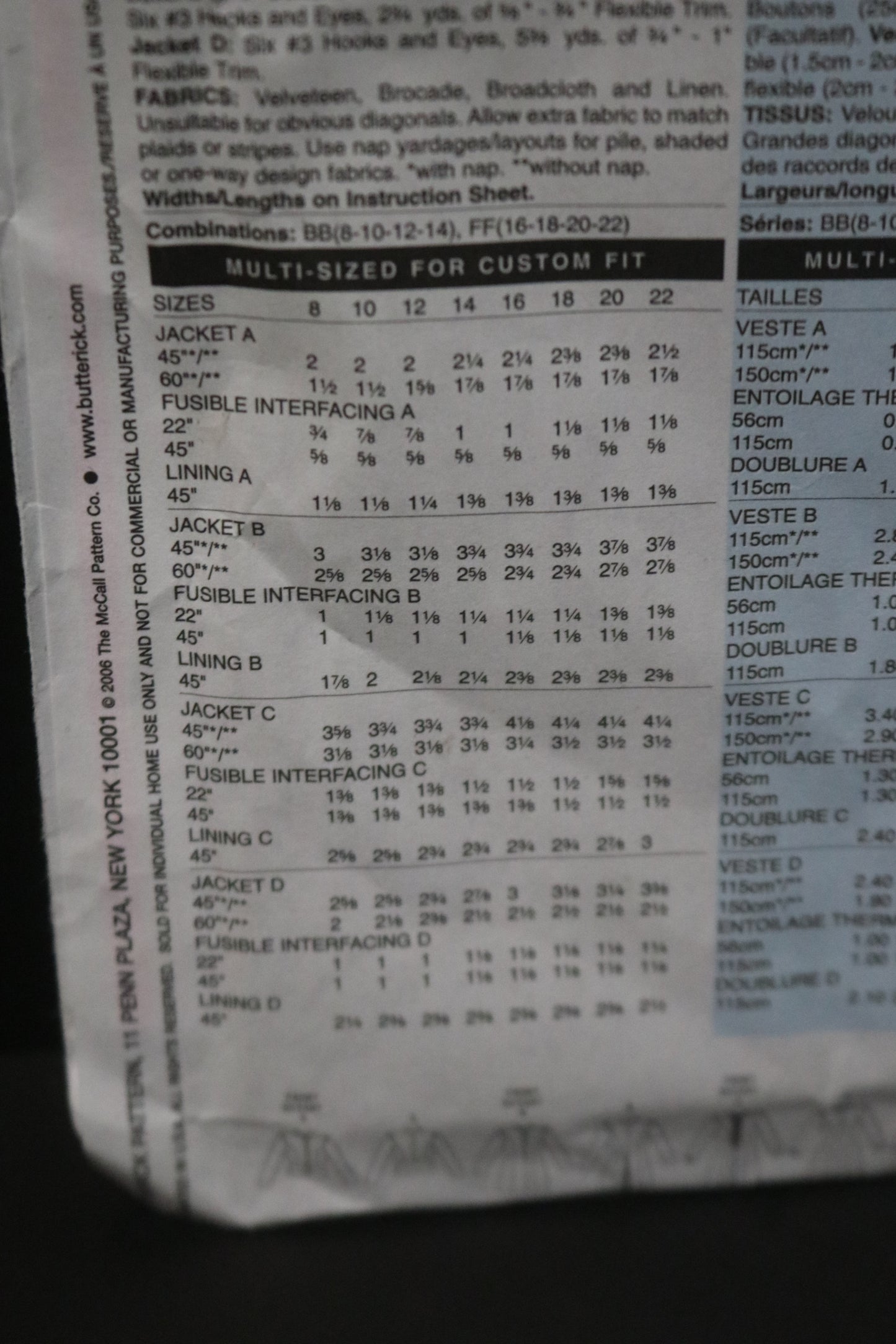 Butterick 4929 Misses Jacket Sewing Pattern UNCUT  Size 8 10 12 14