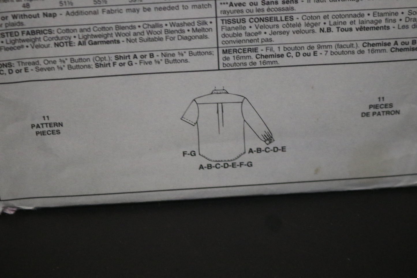 McCalls 7834 Misses and Mens Shirt Sewing Pattern UNCUT - Size Small ( 31 1/2/,32 1/2)