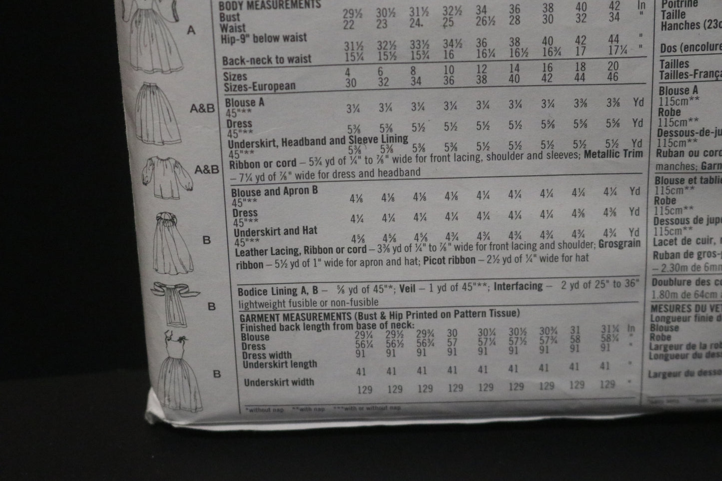 Simplicity 7756  Misses Medieval Costumes Sewing Pattern - UNCUT - Size 16 18 20