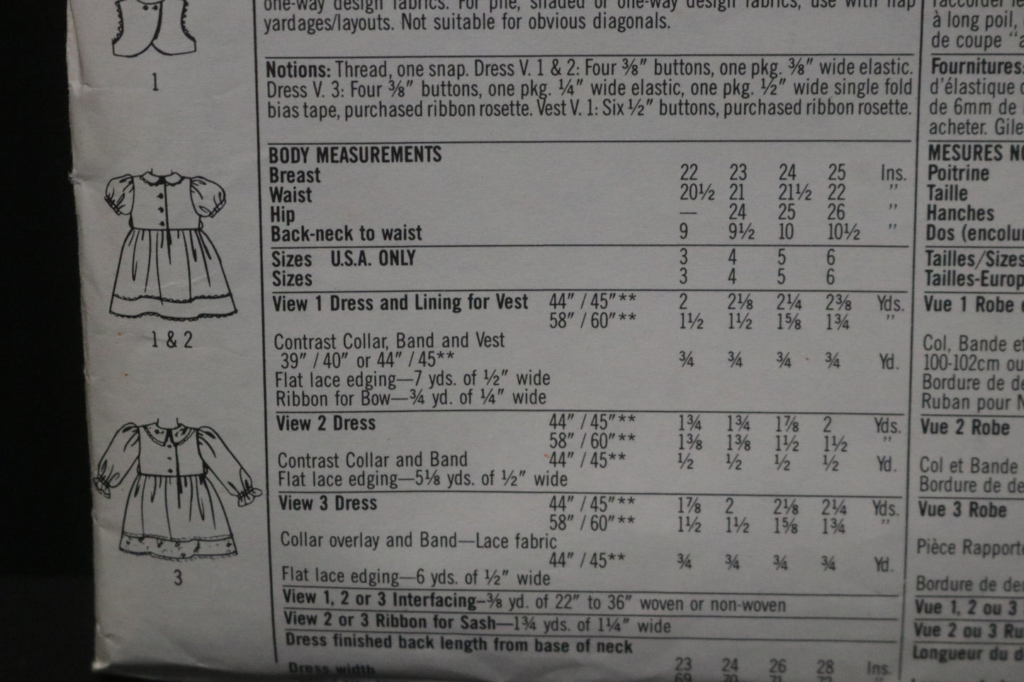 Simplicity 8405 Girls and Childs Dress and Lined Vest Sewing Pattern - UNCUT - Size 4 5 6