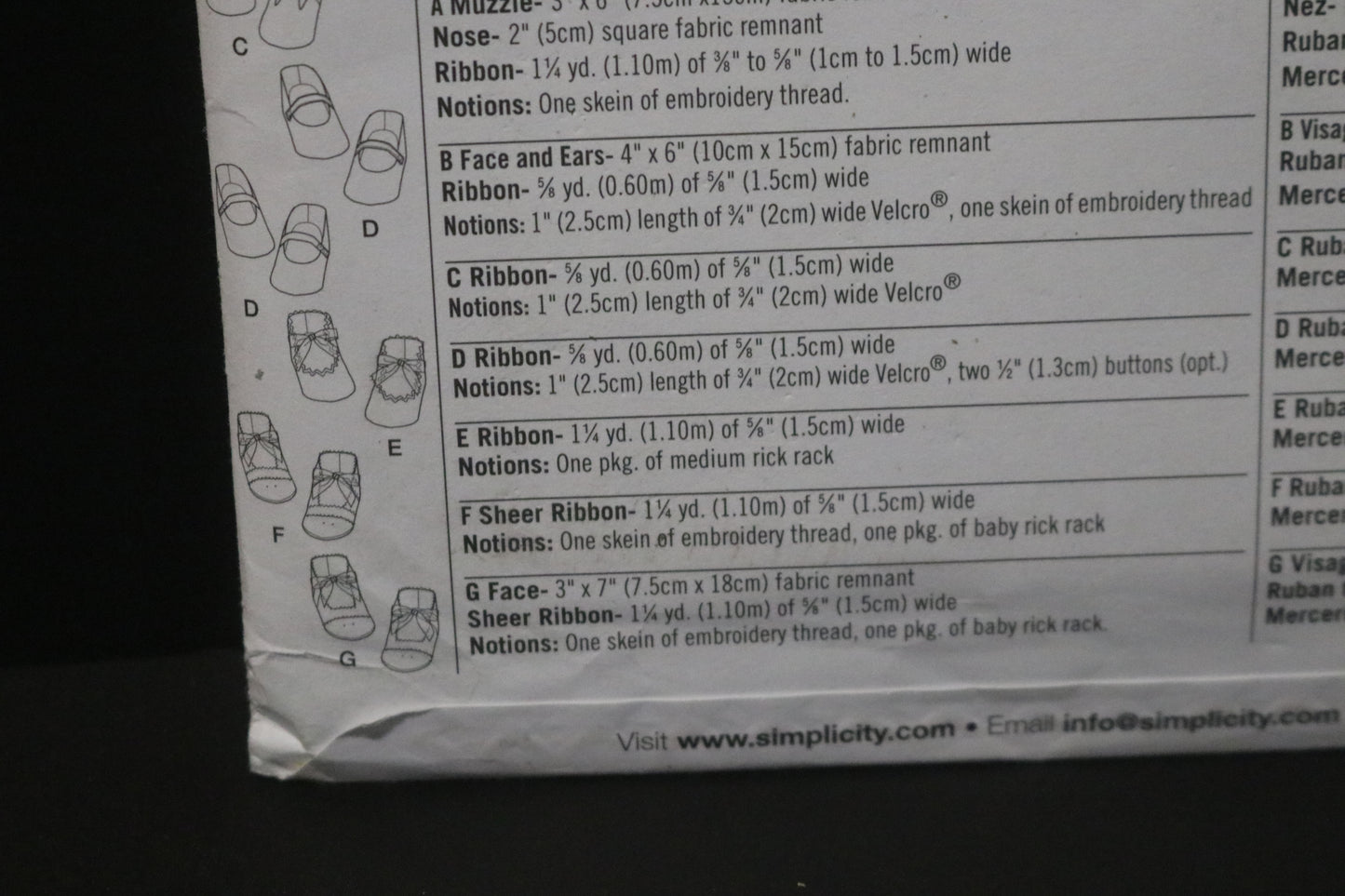 Simplicity 2491 Baby Shoes Sewing Pattern - UNCUT - Size XS S M L