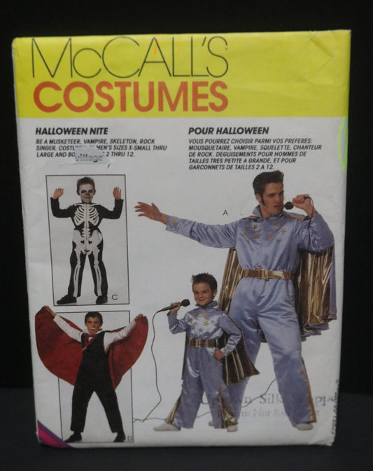 McCalls 7282 Childrens Boys Elvis Muskateer Costume Sewing Pattern UNCUT Size 3 , 4