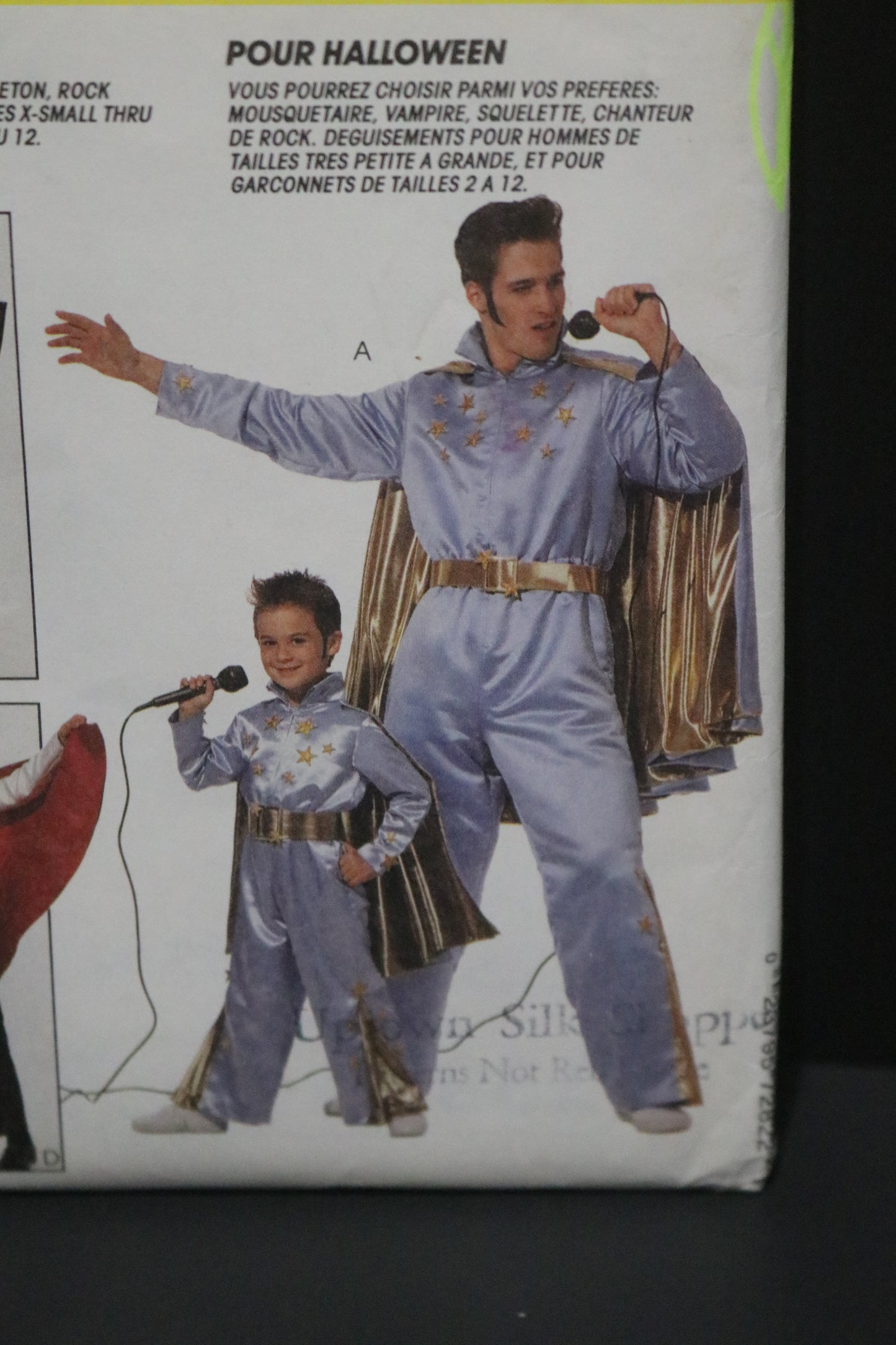 McCalls 7282 Childrens Boys Elvis Muskateer Costume Sewing Pattern UNCUT Size 3 , 4