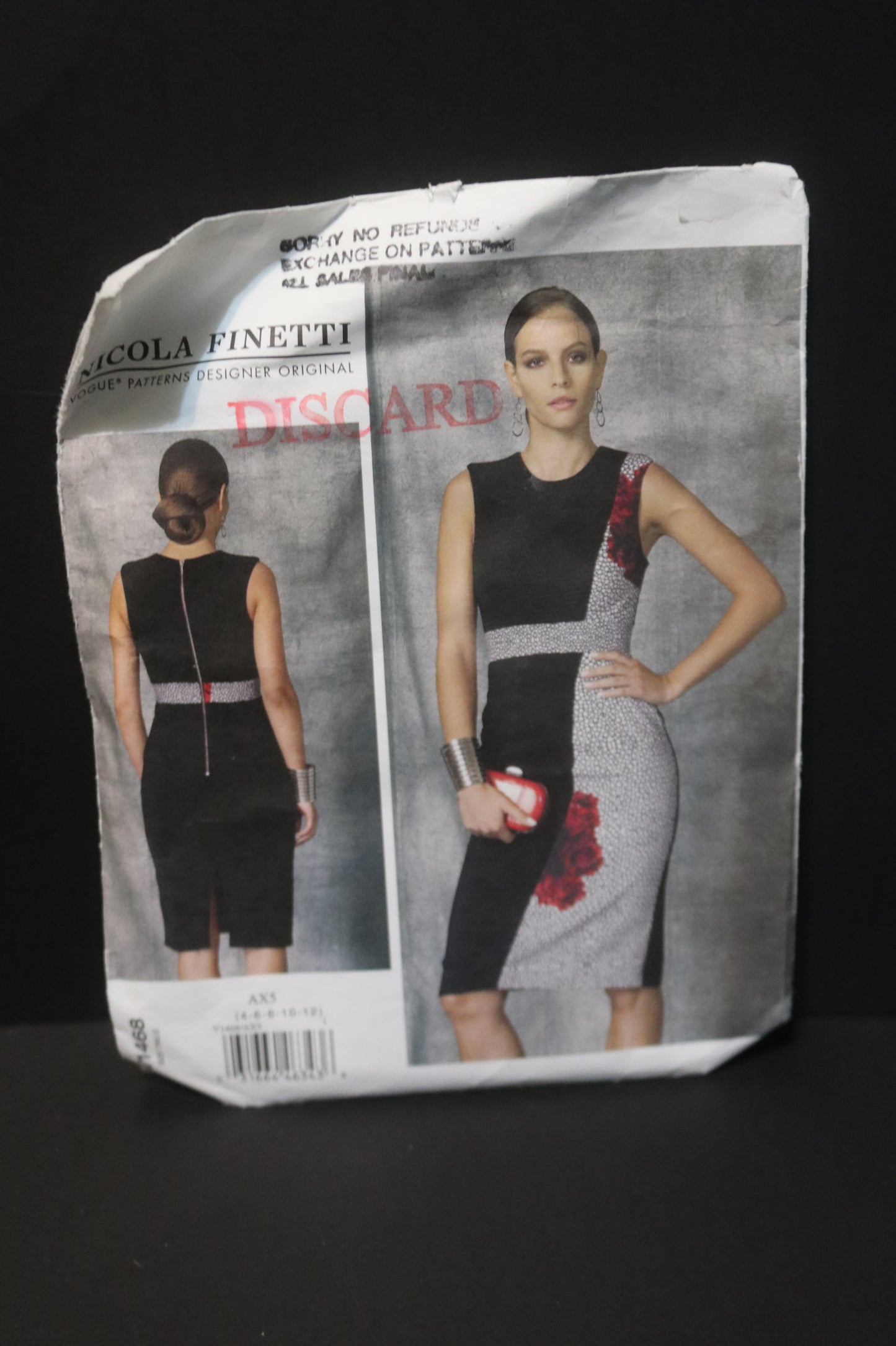 Vogue 1468 Nicola Finetti Misses Dress Sewing Pattern - UNCUT - Size 4 6 8 10 12 or Size 12 14 16 18 20