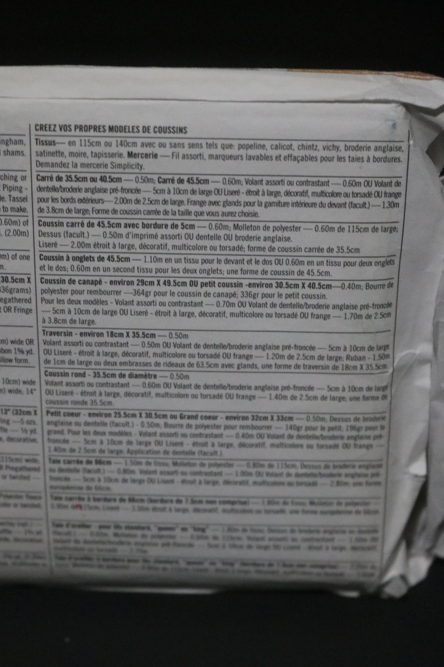 Simplicity 9683 Design Your Own Pillows Sewing Pattern - UNCUT