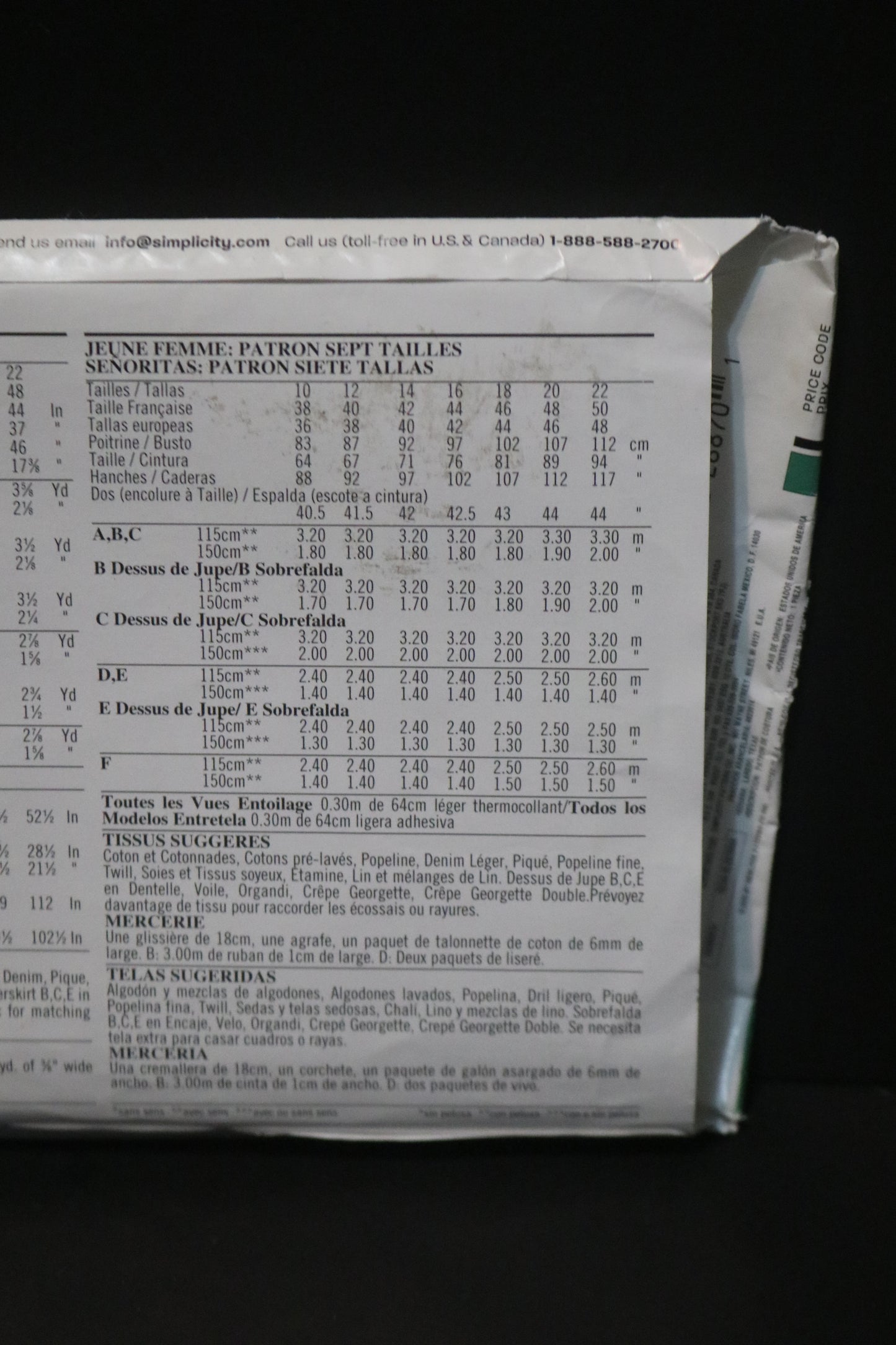 New Look 6461 Misses Skirt Sewing Pattern - UNCUT - Size 10 - 22