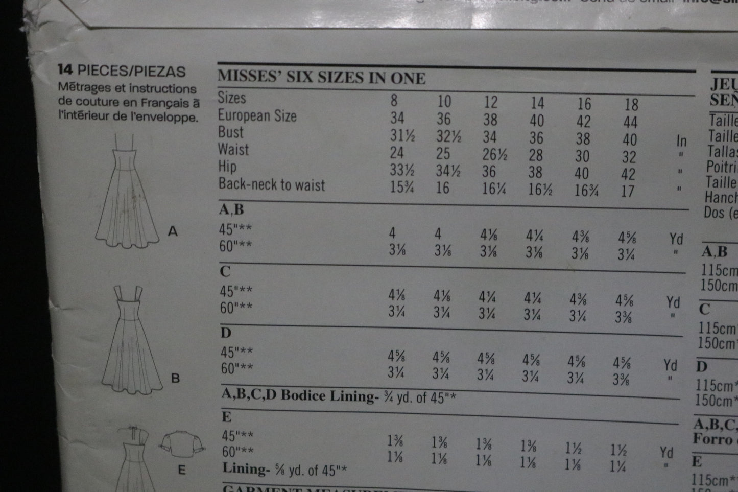 New Look 6675 Misses Sundress and Jacket  Sewing Pattern - UNCUT - Size 8 - 18