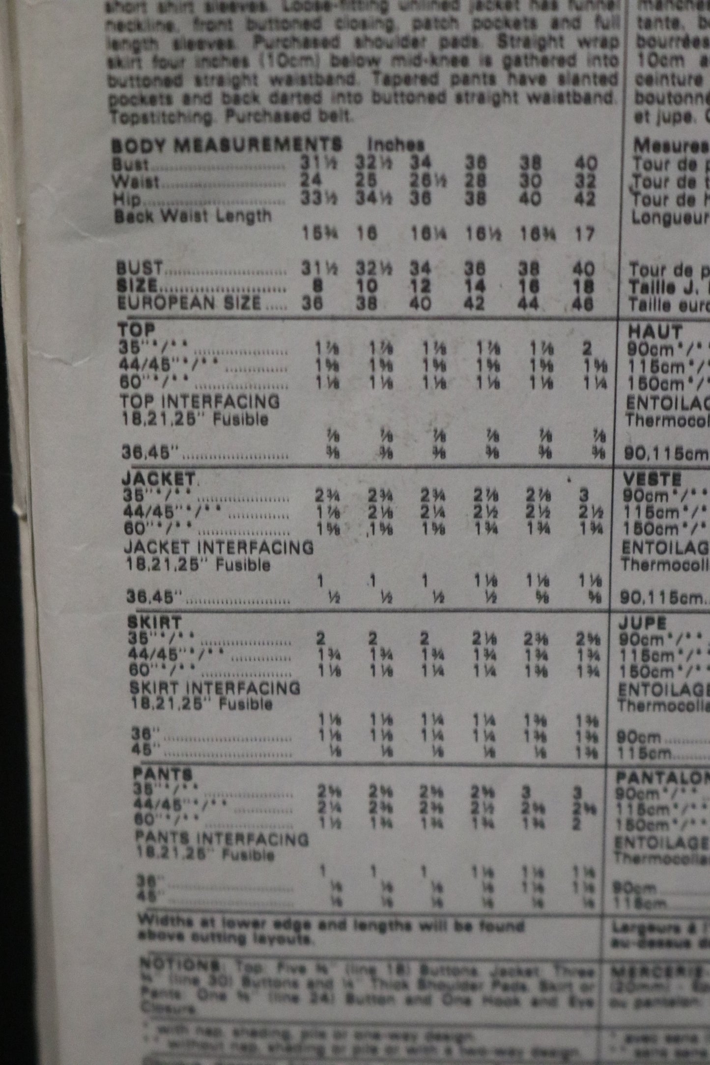 Butterick 6906 Misses' Top, Jacket, Skirt & Pants Sewing Pattern UNCUT Size 12 14 16