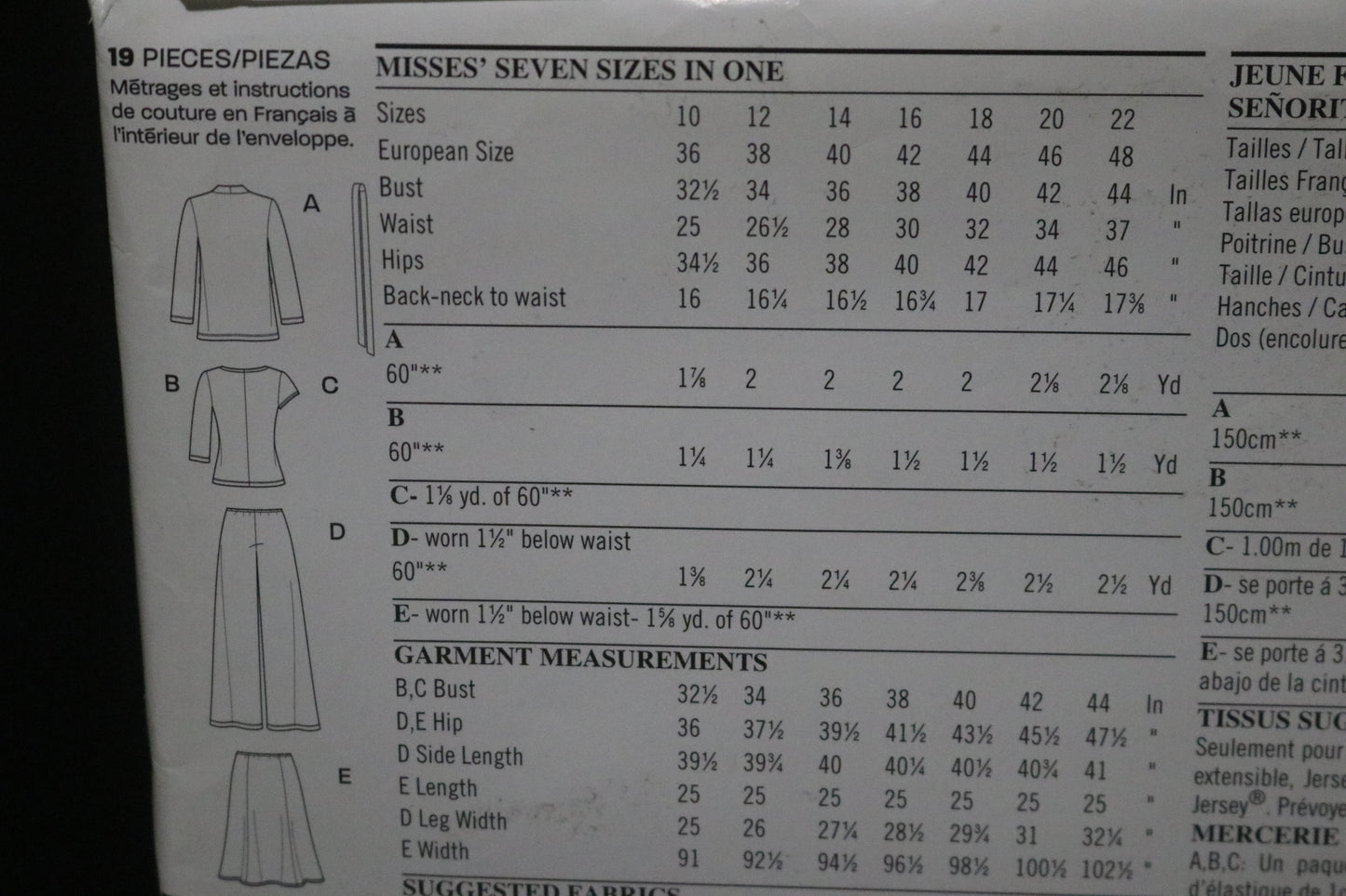 New look 6735 Easy Knit Cardigan, Tops, Pants and Skirt Sewing Pattern - UNCUT - Size 10- 22