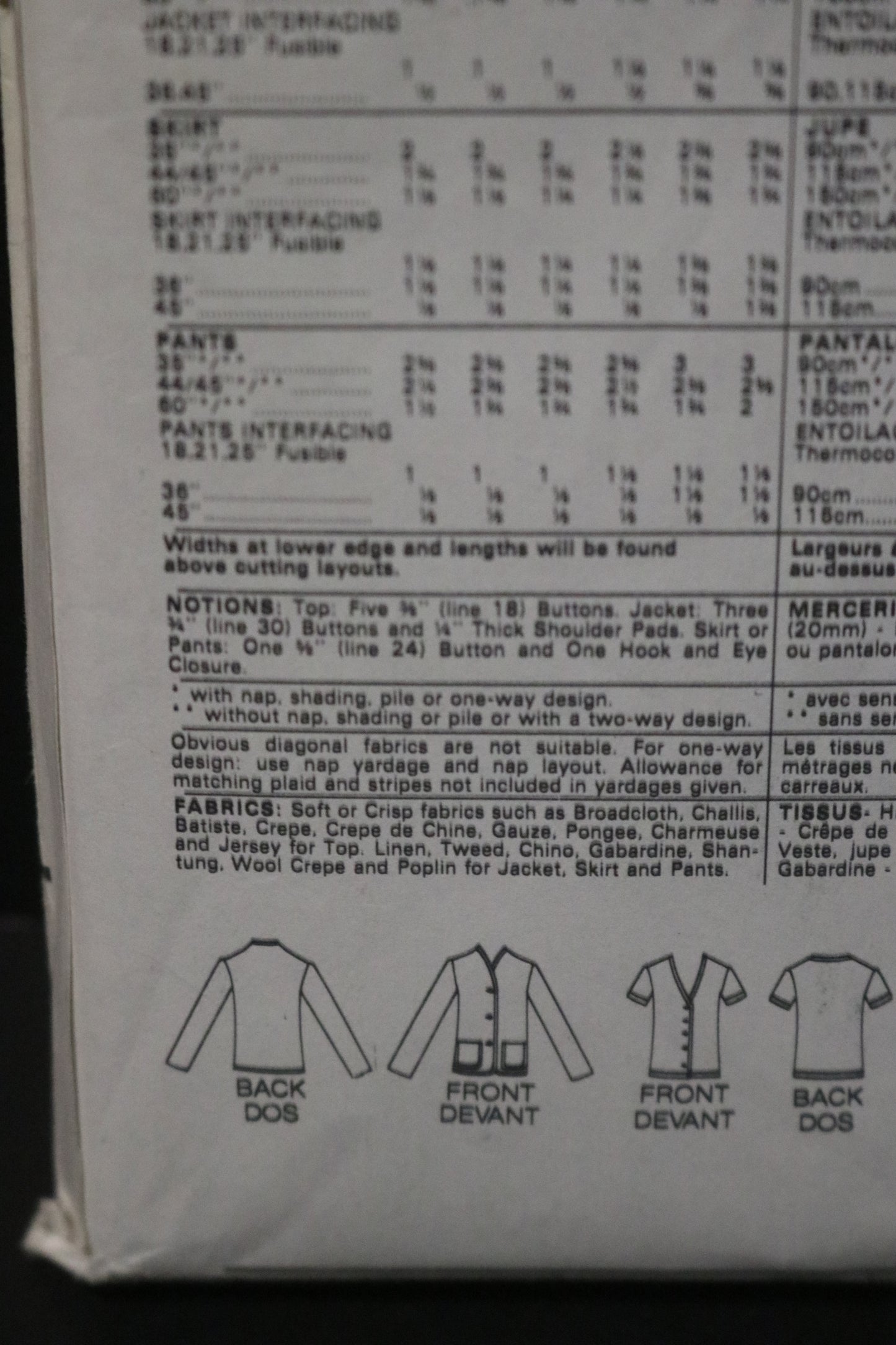 Butterick 6906 Misses' Top, Jacket, Skirt & Pants Sewing Pattern UNCUT Size 12 14 16