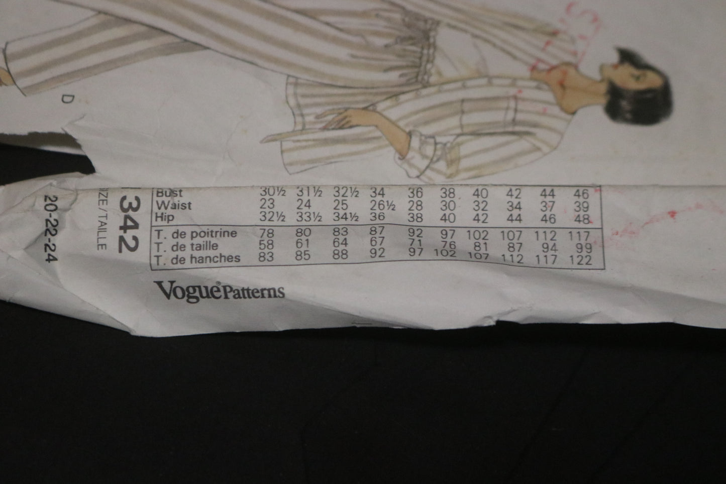 Vogue 1342 Misses Shirt Top Dress and Pants Sewing Pattern - UNCUT - Size 20 22 24