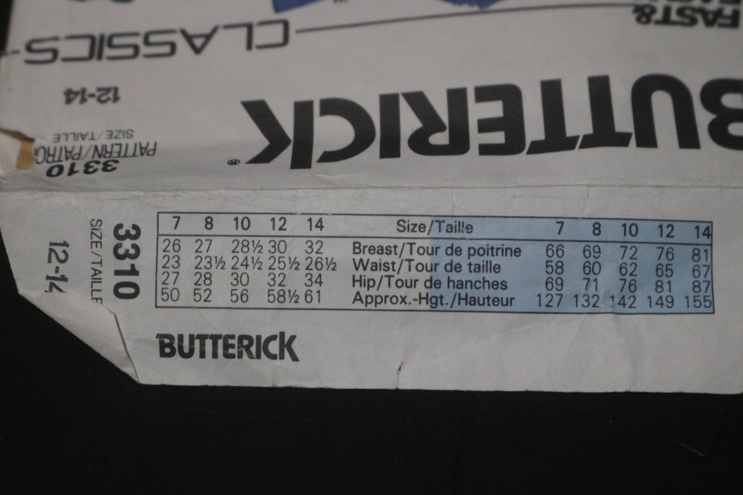 Butterick 3310 Girls Dress and Pantdress Sewing Pattern - UNCUT Size 12 -14