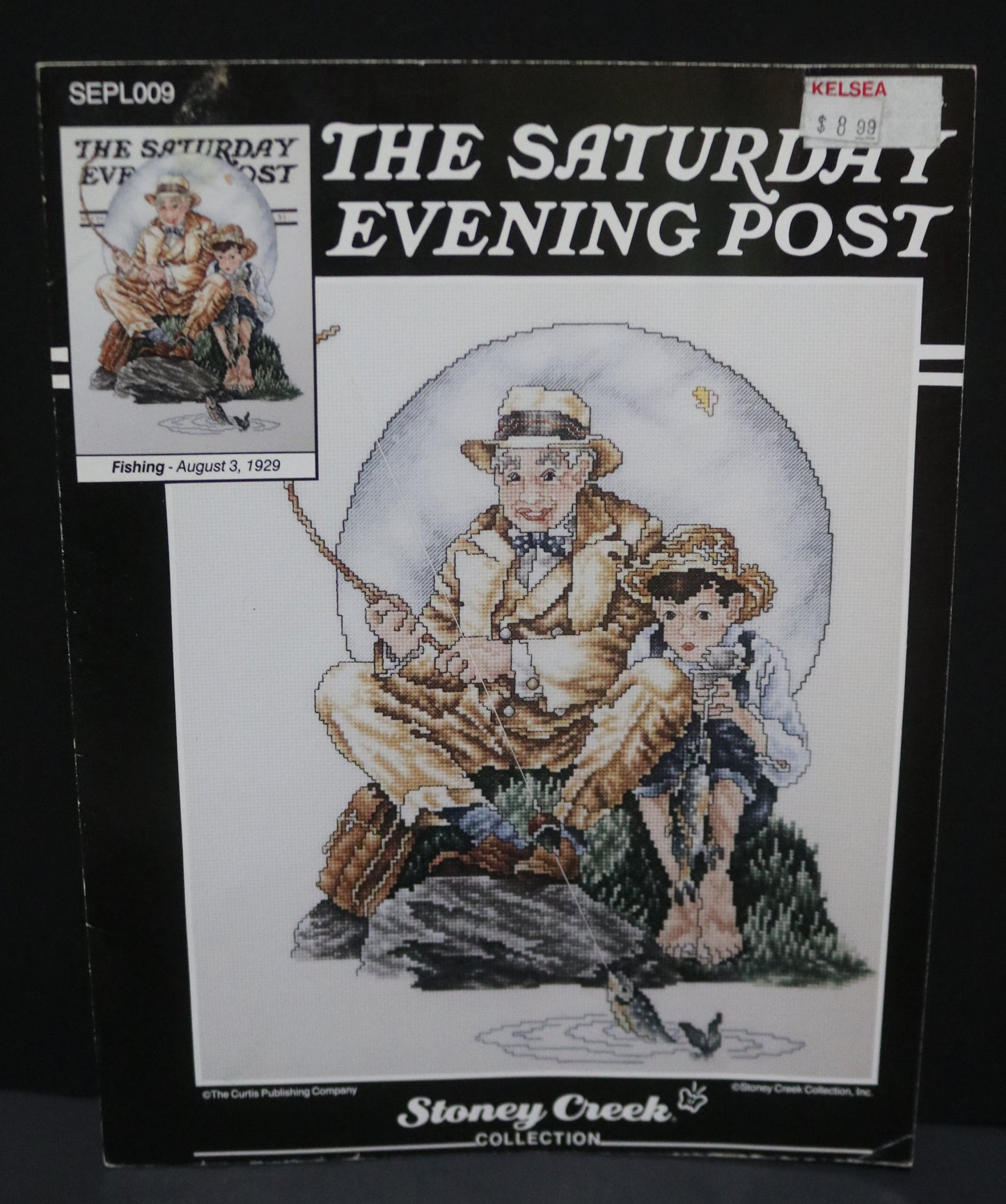 Norman Rockwell Stoney Creek SEPL009 The Saturday Evening Post Fishing Counted Cross Stitch Chart