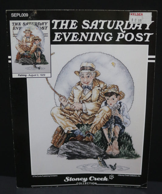 Norman Rockwell Stoney Creek SEPL009 The Saturday Evening Post Fishing Counted Cross Stitch Chart