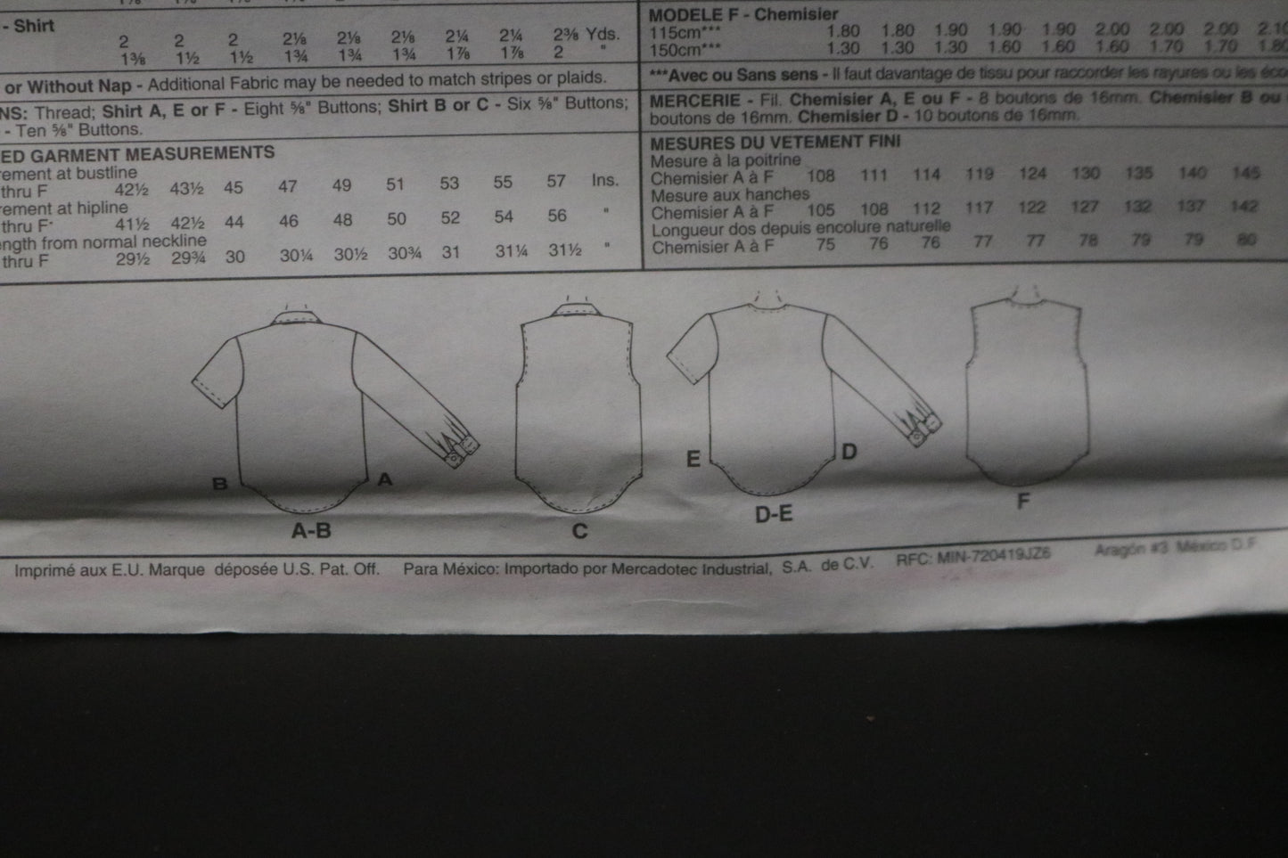 McCalls 8620 Misses Shirts Sewing Pattern UNCUT - Size 8 10 12